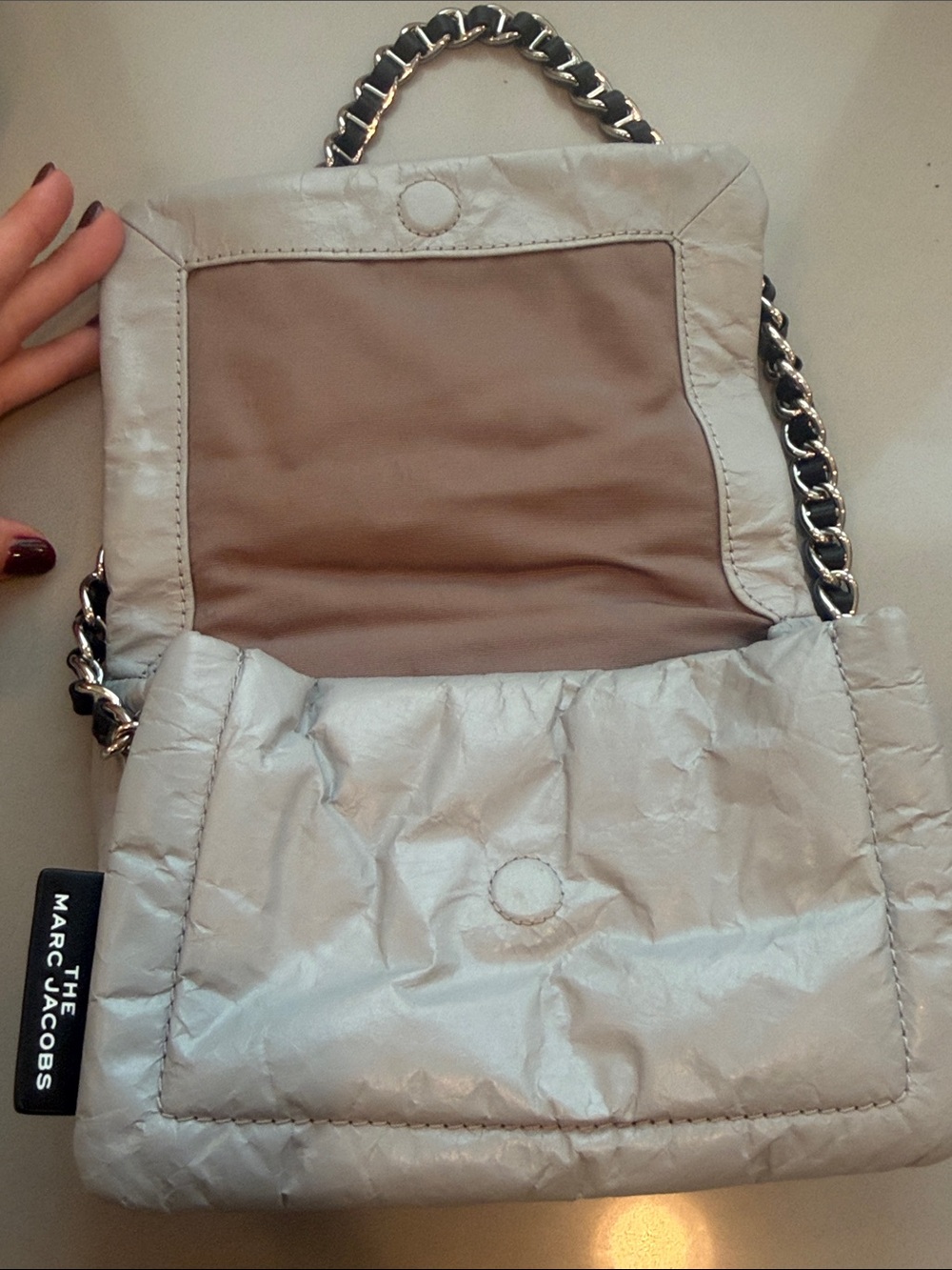 Marc Jacobs Mini Pillow Bag in Light Gray - Picture 6 of 14
